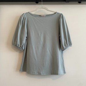 H&M Blue Puff Sleeve Blouse